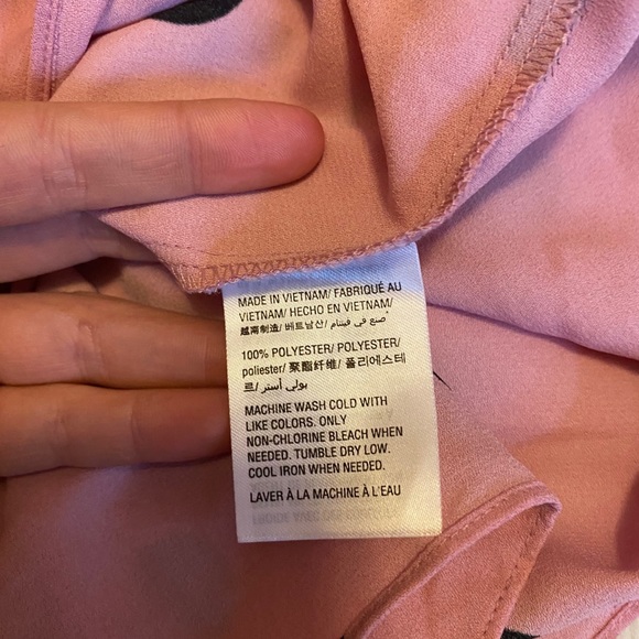 NWT Bar III Pink Midnight Dot One Shoulder Blouse - Picture 9 of 9